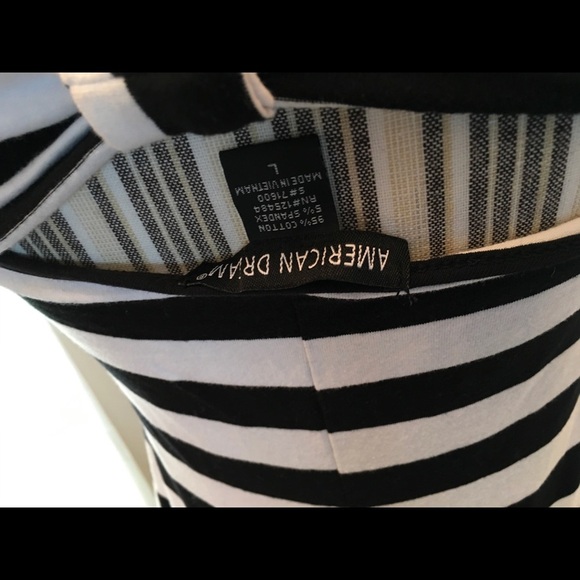 American Dream Black & White Top with Bow Tie Back - Picture 5 of 5